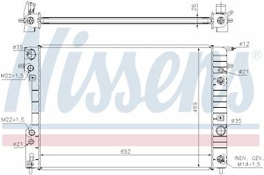 Radiators, Motora dzesēšanas sistēma NISSENS 63073A 2