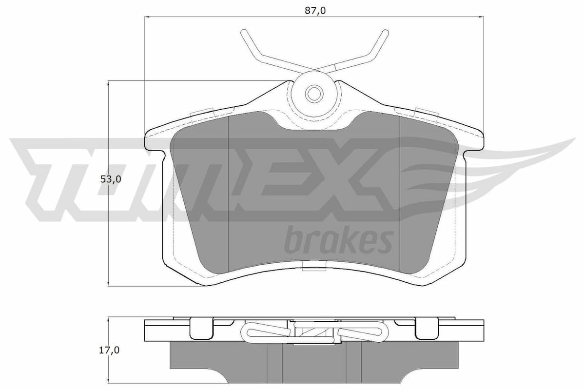 Bremžu uzliku kompl., Disku bremzes TOMEX Brakes TX 16-24 1