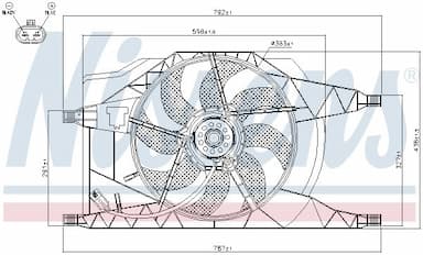 Ventilators, Motora dzesēšanas sistēma NISSENS 85257 6