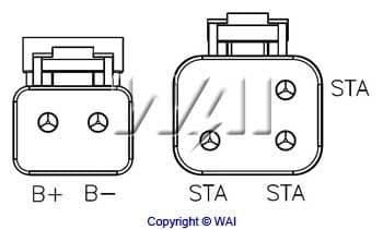 Ģeneratora sprieguma regulators WAI H3106C 2