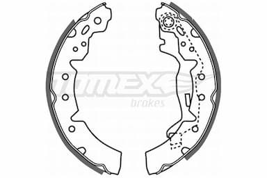 Bremžu loku komplekts TOMEX Brakes TX 21-06 1