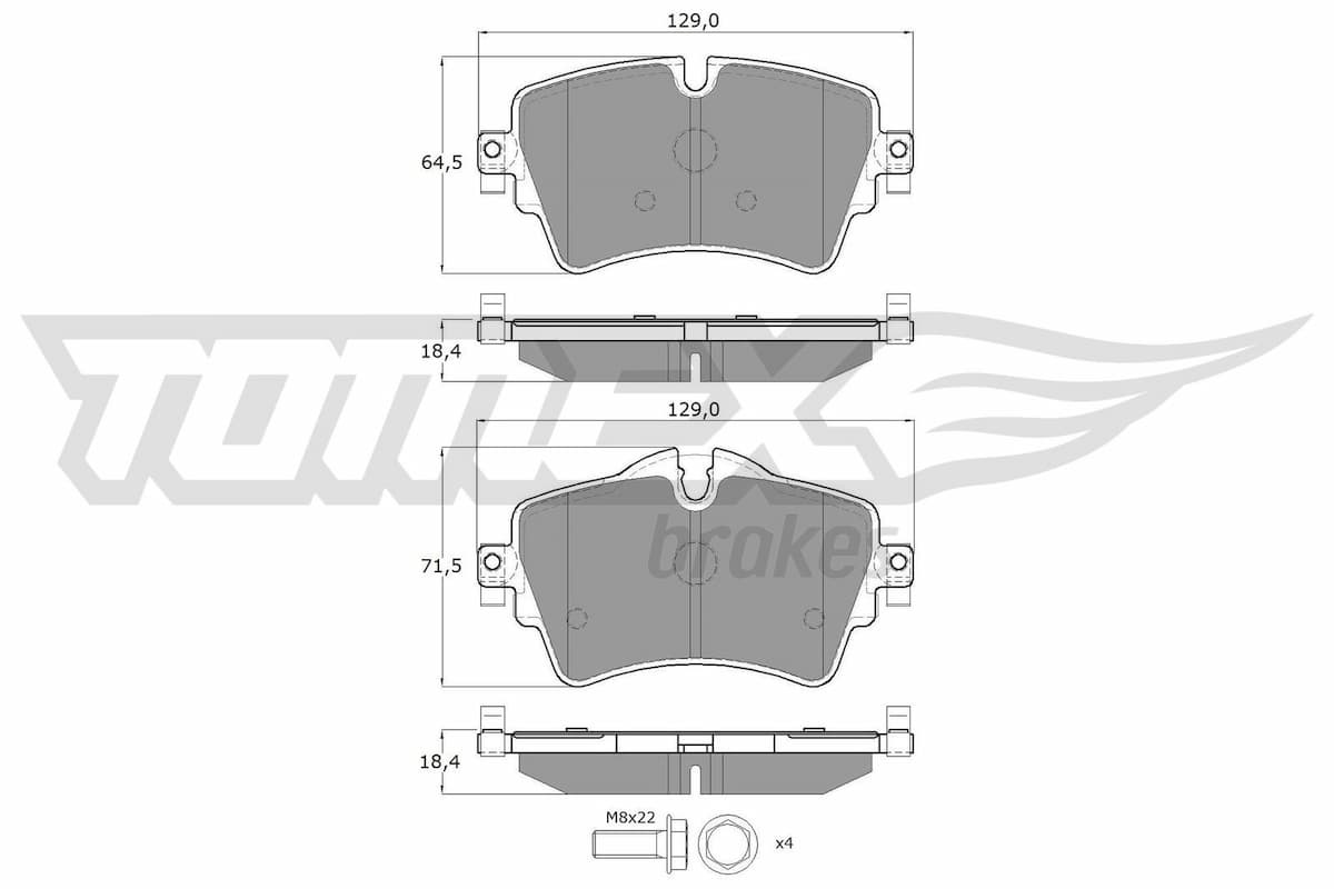 Bremžu uzliku kompl., Disku bremzes TOMEX Brakes TX 17-82 1