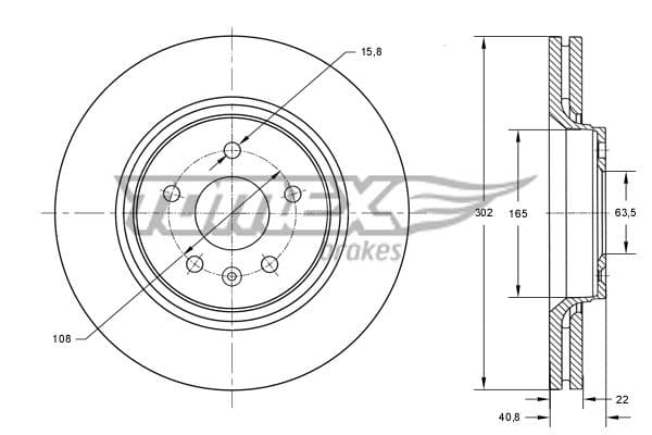 Bremžu diski TOMEX Brakes TX 74-14 1