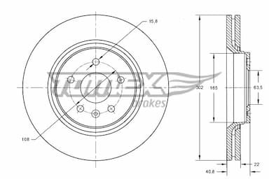 Bremžu diski TOMEX Brakes TX 74-14 1