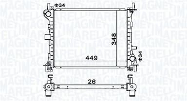 Radiators, Motora dzesēšanas sistēma MAGNETI MARELLI 350213160300 2