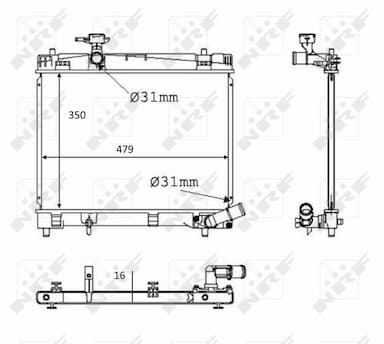 Radiators, Motora dzesēšanas sistēma NRF 58384 1