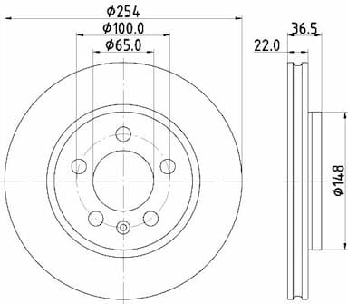 Bremžu diski HELLA 8DD 355 133-871 4