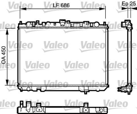 Radiators, Motora dzesēšanas sistēma VALEO 735081 1