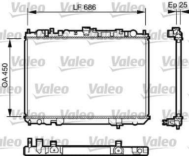 Radiators, Motora dzesēšanas sistēma VALEO 735081 1