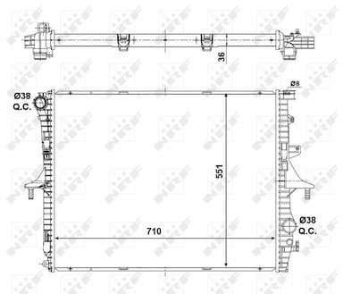 Radiators, Motora dzesēšanas sistēma NRF 53798 1