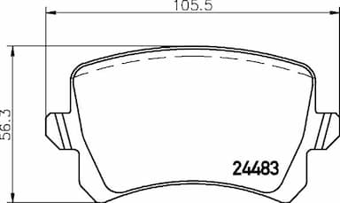 Bremžu uzliku kompl., Disku bremzes HELLA 8DB 355 025-331 1