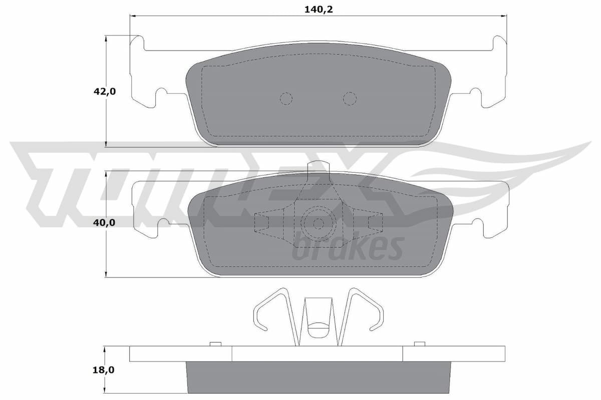 Bremžu uzliku kompl., Disku bremzes TOMEX Brakes TX 16-94 1