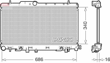 Radiators, Motora dzesēšanas sistēma DENSO DRM36018 1