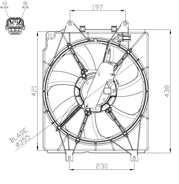 Ventilators, Motora dzesēšanas sistēma NRF 47934 1