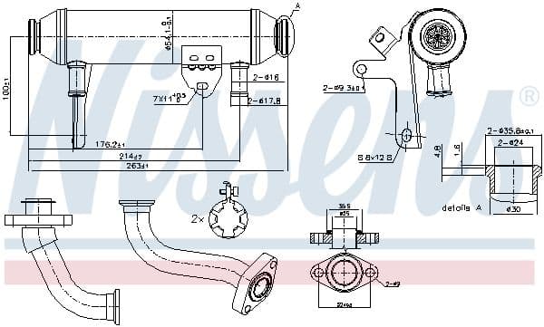 Radiators, Izplūdes gāzu recirkulācija NISSENS 989283 1