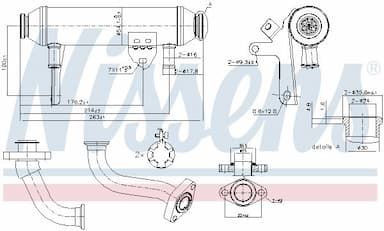 Radiators, Izplūdes gāzu recirkulācija NISSENS 989283 1