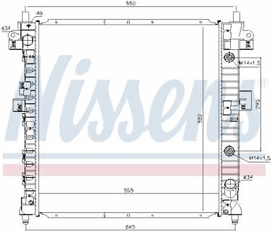 Radiators, Motora dzesēšanas sistēma NISSENS 64316 6