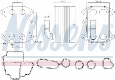 Eļļas radiators, Motoreļļa NISSENS 91272 6