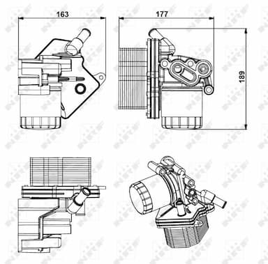 Korpuss, Eļļas filtrs NRF 31238 5