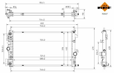 Radiators, Motora dzesēšanas sistēma NRF 50047 5