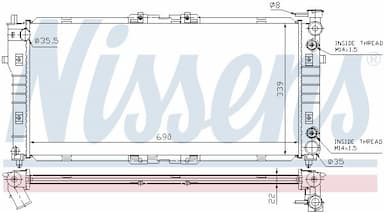 Radiators, Motora dzesēšanas sistēma NISSENS 62393 6