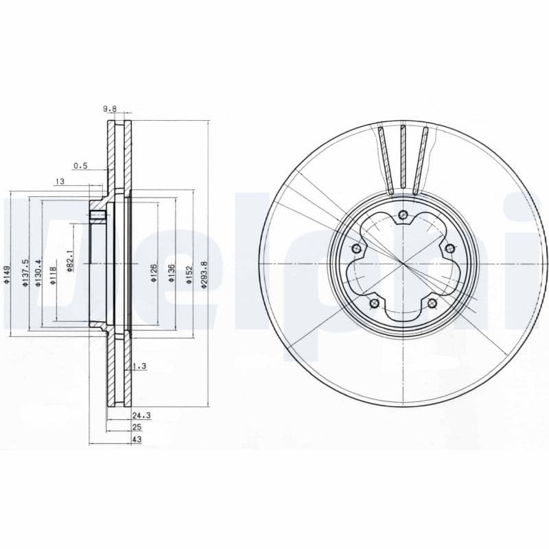 Bremžu diski DELPHI BG3504 1