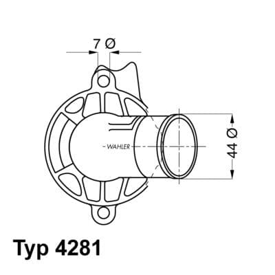 Termostats, Dzesēšanas šķidrums BorgWarner (Wahler) 4281.87D 1