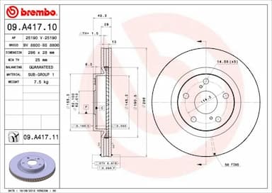 Bremžu diski BREMBO 09.A417.11 1