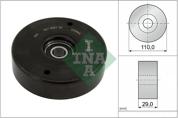 Spriegotājrullītis, Ķīļrievu siksna Schaeffler INA 531 0551 20 1