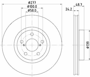 Bremžu diski HELLA 8DD 355 132-711 3