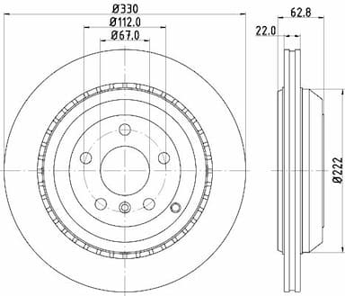 Bremžu diski HELLA 8DD 355 113-231 4