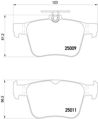 Bremžu uzliku kompl., Disku bremzes BREMBO P 85 124 1