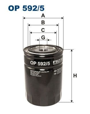 Eļļas filtrs FILTRON OP 592/5 1