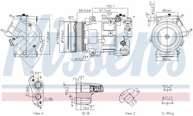 Kompresors, Gaisa kond. sistēma NISSENS 891103 7