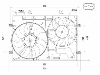 Ventilators, Motora dzesēšanas sistēma NRF 47928 5