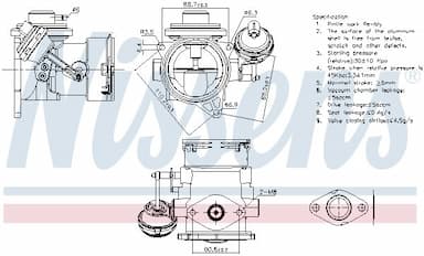 Izpl. gāzu recirkulācijas vārsts NISSENS 98297 6