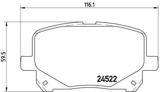 Bremžu uzliku kompl., Disku bremzes BREMBO P 83 100 1