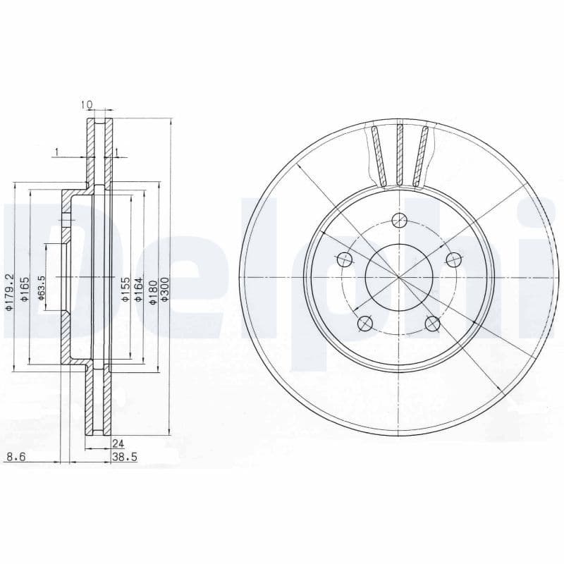 Bremžu diski DELPHI BG3537C 1