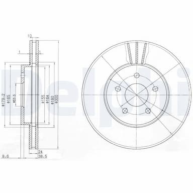 Bremžu diski DELPHI BG3537C 1