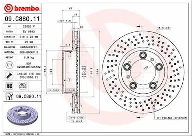 Bremžu diski BREMBO 09.C880.11 1