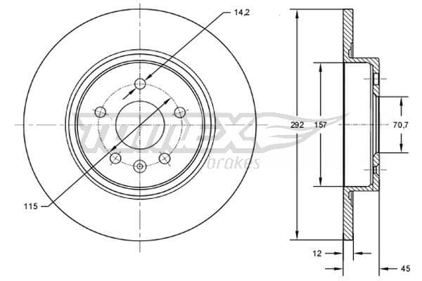 Bremžu diski TOMEX Brakes TX 72-59 1