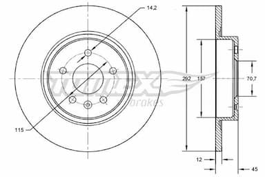 Bremžu diski TOMEX Brakes TX 72-59 1