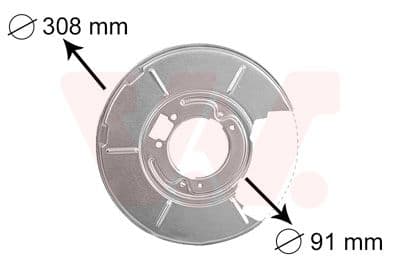 Dubļu sargs, Bremžu disks VAN WEZEL 0646373 1