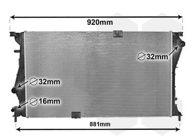 Radiators, Motora dzesēšanas sistēma VAN WEZEL 43002601 1