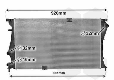 Radiators, Motora dzesēšanas sistēma VAN WEZEL 43002601 1