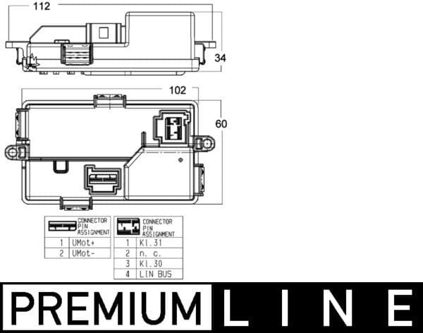 Regulators, Salona ventilators MAHLE ABR 68 000P 1