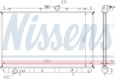 Radiators, Motora dzesēšanas sistēma NISSENS 62857A 5