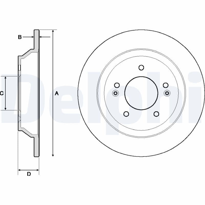 Bremžu diski DELPHI BG4708C 1