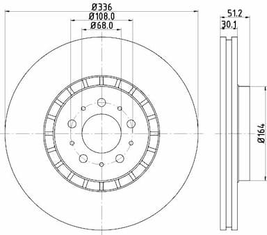 Bremžu diski HELLA 8DD 355 110-591 4