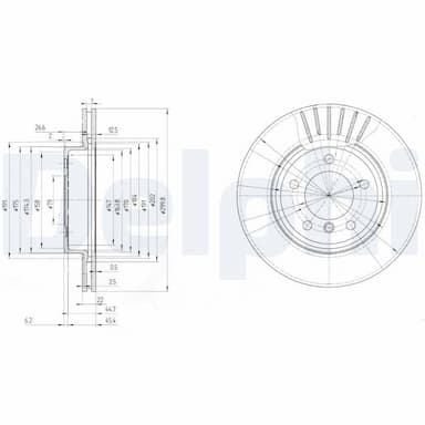 Bremžu diski DELPHI BG3527C 1